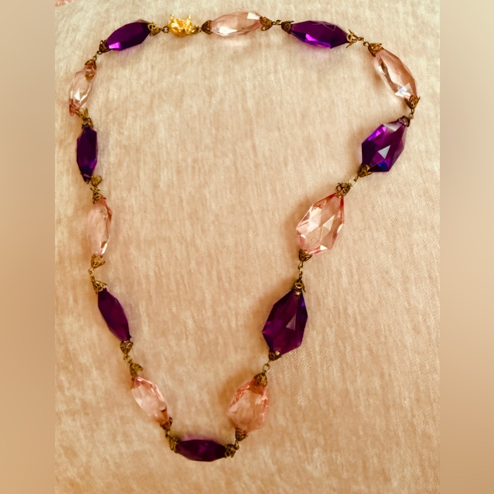 Vintage chunky necklace🩷💜